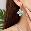  Floral Charm Hoop Earrings