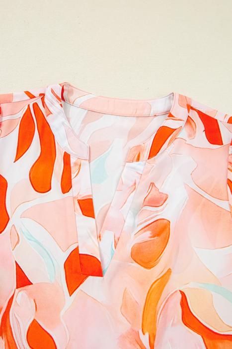 Coral Flame Petal Tier Dress
