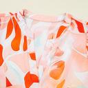  Coral Flame Petal Tier Dress