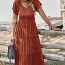  Graceful Tiers Midi Dress