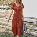  Graceful Tiers Midi Dress