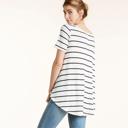  Totter Stripe Waffle Knit Top - Size S - only -