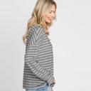  . Inside-Out Stitch Stripe Sweater Top