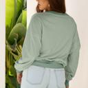  Sage Petal Applique Sweatshirt