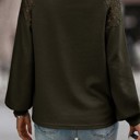  Lace Shoulder Sweater Top