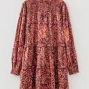  Crimson Meadow Smocked Mini Dress
