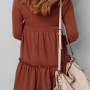  Cinnamon Spice Tiered Babydoll Dress