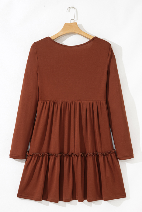 Cinnamon Spice Tiered Babydoll Dress