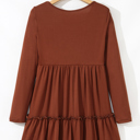  Cinnamon Spice Tiered Babydoll Dress