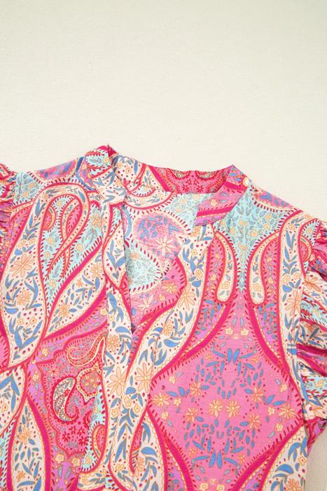 Sunset Paisley Breeze Midi Dress