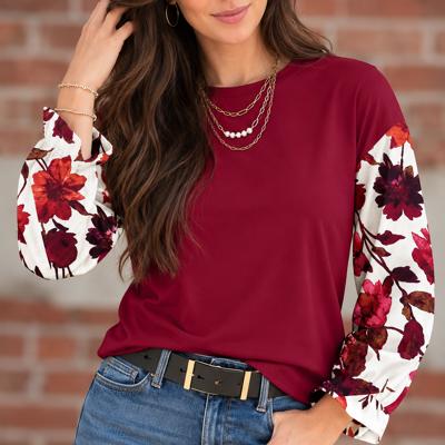 Autumn Muse Floral Sleeve Top