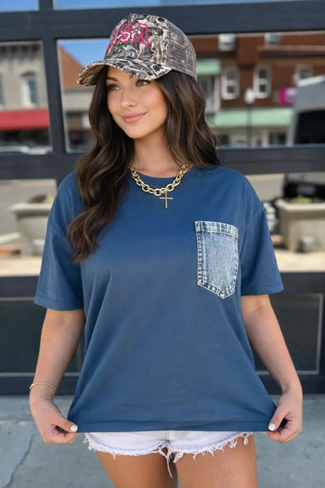 Denim Pocket Patriot Tee