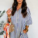  Harbor Stripe Shirt Dress