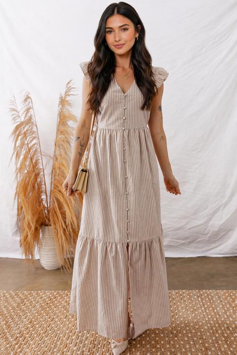 Desert Breeze Stripe Midi Dress