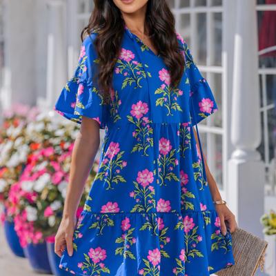 Midnight Bloom Swing Dress