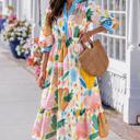  Sunlit Garden Breeze Midi Dress