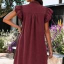  Crimson Romance Ruffle Dress