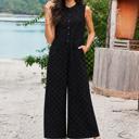 Black Small Check Luxe Jumpsuit