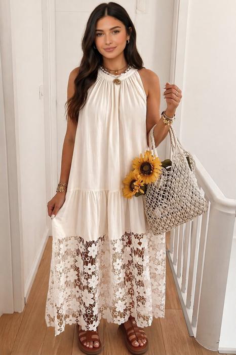 Ivory Bloom Lace Whisper Dress