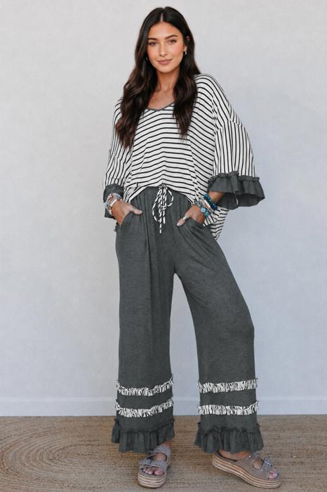 Ruffle & Rhythm Striped Pant Set