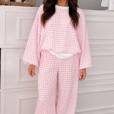 Pink Picnic Gingham Lounge Set
