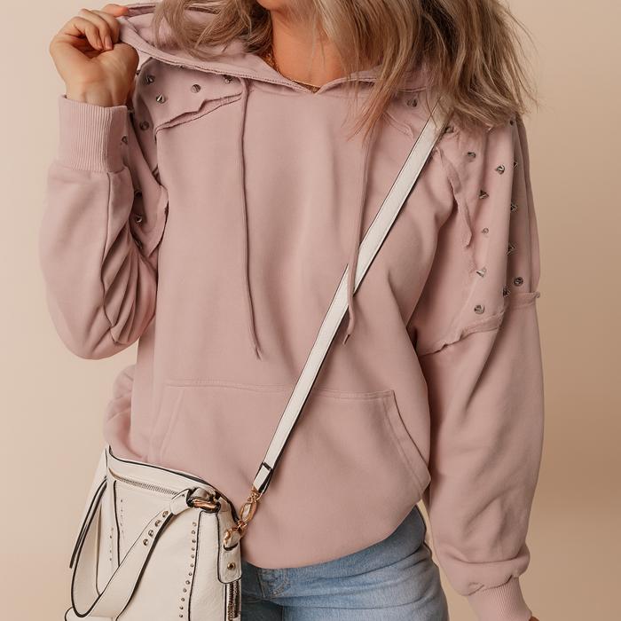 Studded Blush Hoodie