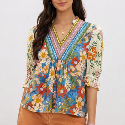 Meadow Embroidered Peasant Blouse