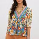  Meadow Embroidered Peasant Blouse