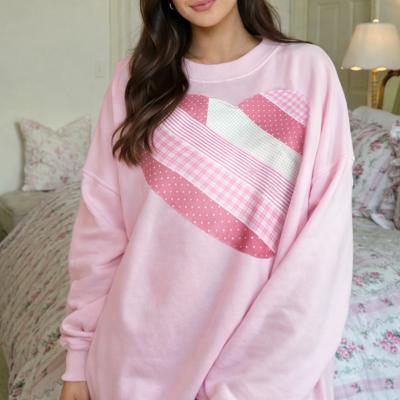 Patchwork Heart Cozy Sweatshirt