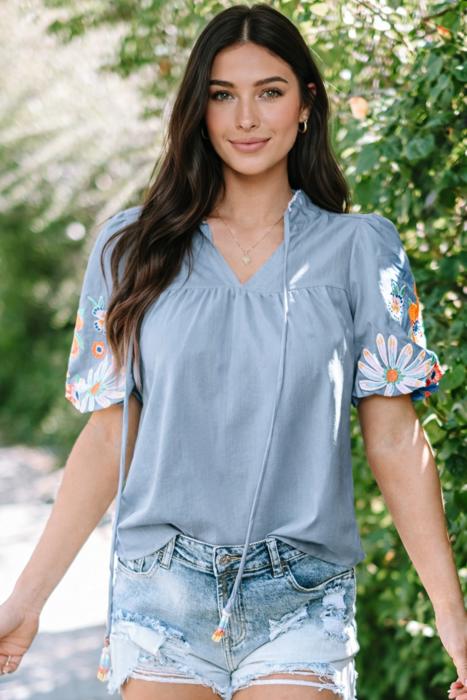 Daisy Meadow Embroidered Top