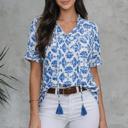  Azure Medallion Tassel Top