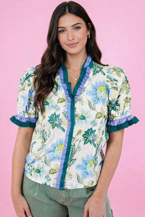 Leopard Luxe Ruffle Shirt