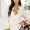  Ivory Dune Contrast Top
