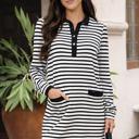  Monochrome Breton Polo Dress