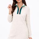  Quilted Palm Zip Dress