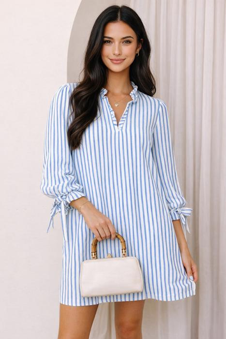 Seaside Stripe Bow Dress