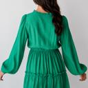  Emerald Whisper Ruffle Dress