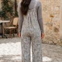  Willow Mist Textured Floral Overalls
