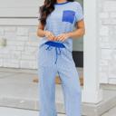  Bluebell Breeze Stripe Lounge Set