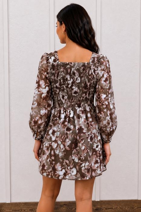 Mocha Meadow Bloom Dress