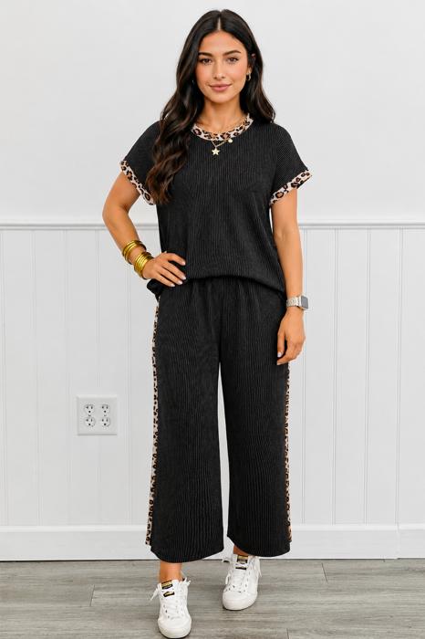 Wild Rhythm Ribbed Lounge Set