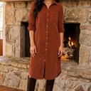  Autumn Hearth Corduroy Shirt Dress