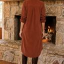  Autumn Hearth Corduroy Shirt Dress
