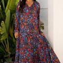  Midnight Wildflower Tiered Maxi Dress