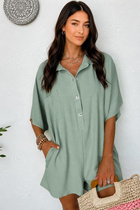 Sage Breeze Relaxed Romper