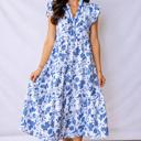  Blue Willow Breeze Tiered Midi Dress