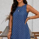  Bluebell Breeze Polka Dot Denim Dress