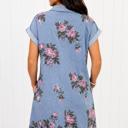  Blush Bloom Denim Shirt Dress