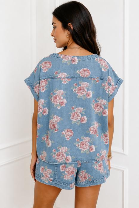 Rosie Denim Daydream Lounge 2pc Set