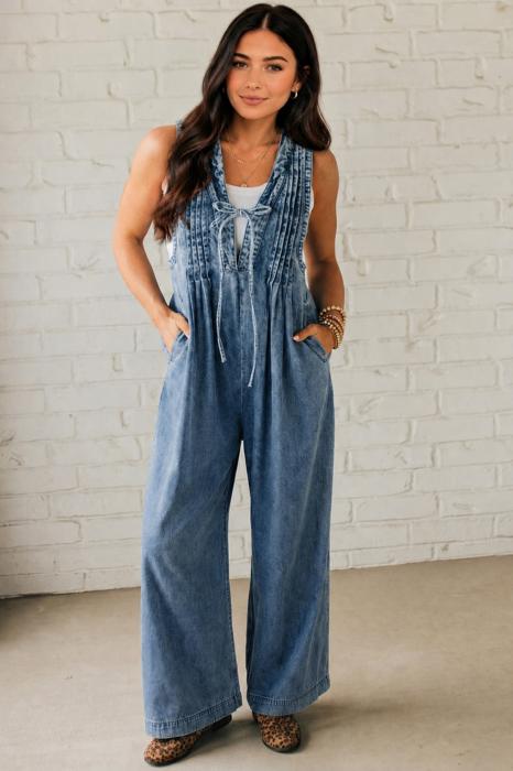 Blue Ridge Wanderer Denim Jumpsuit